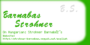 barnabas strohner business card